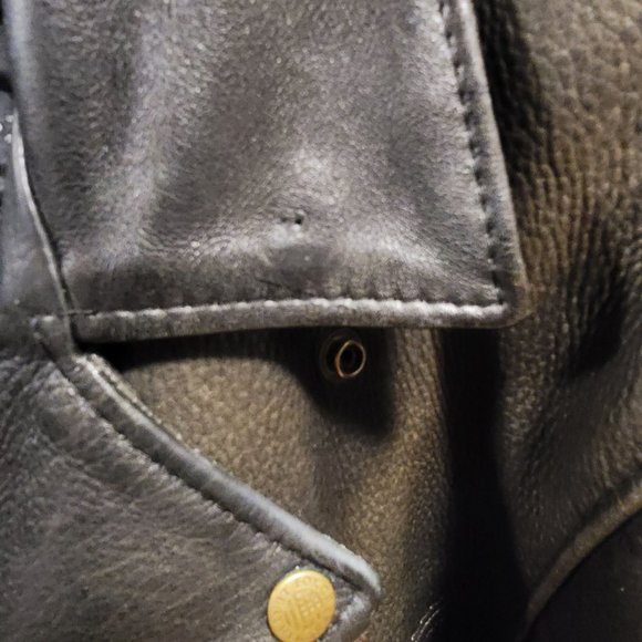 Men's Fox Creek Leather Motorcycle Jacket - Picture 12 of 16